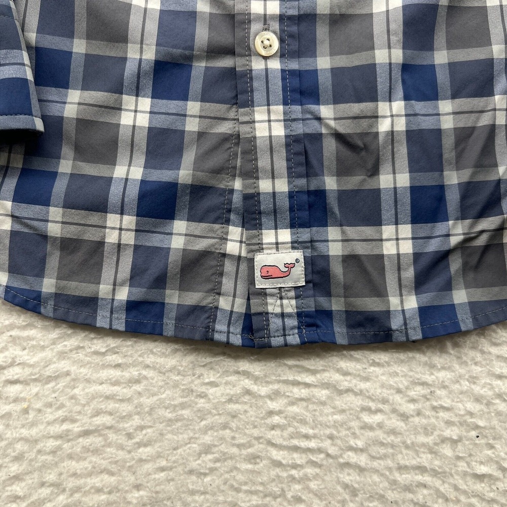 Vineyard Vines Shirt Mens Small Blue Performance Classic Fit Murray Plaid - Picture 4 of 10